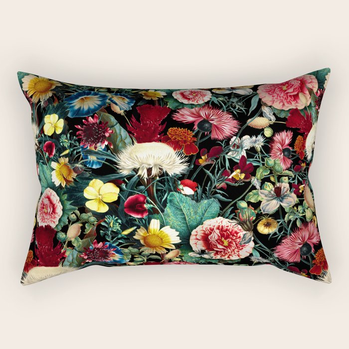 Night Vintage Garden Rectangular Pillow Gallery Image 2