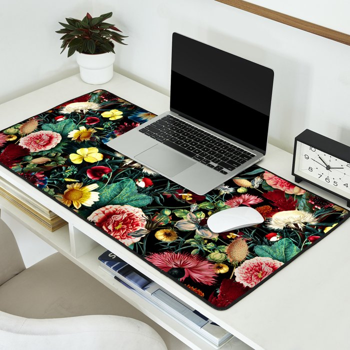 Night Vintage Garden Desk Mat Gallery Image 2