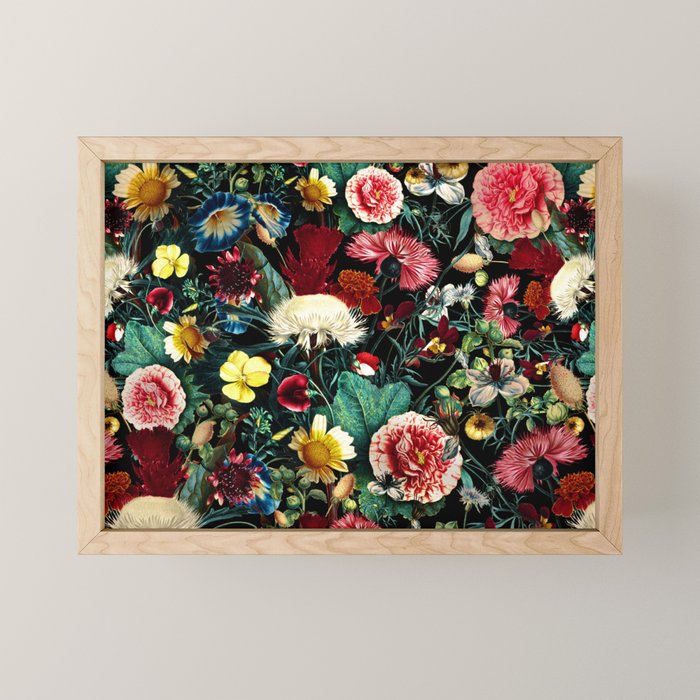 Night Vintage Garden Mini Art Print Gallery Image 1