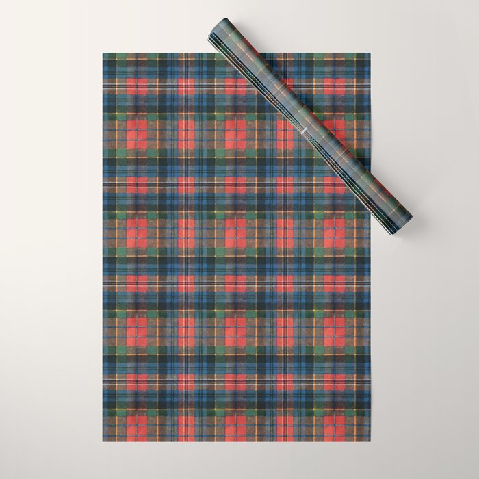Bold Macpherson Tartan Pattern Wrapping Paper Gallery Image 1