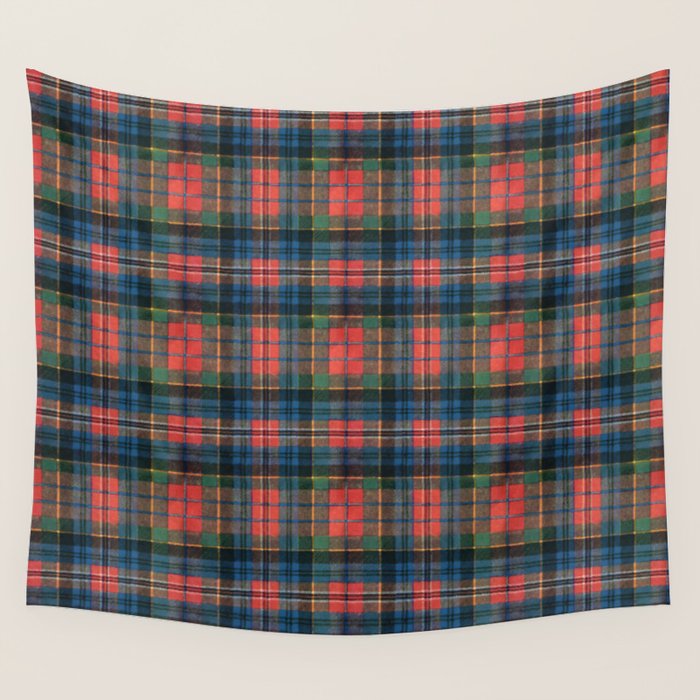 Bold Macpherson Tartan Pattern Wall Tapestry Gallery Image 1