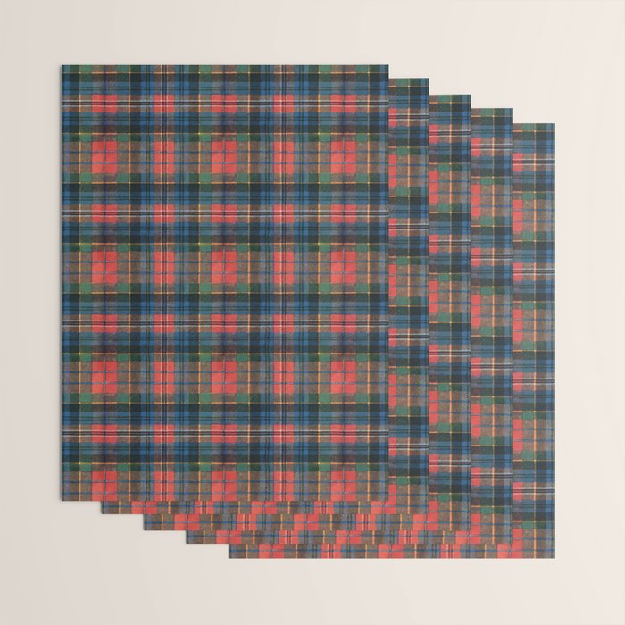Bold Macpherson Tartan Pattern Wrapping Paper Gallery Image 3