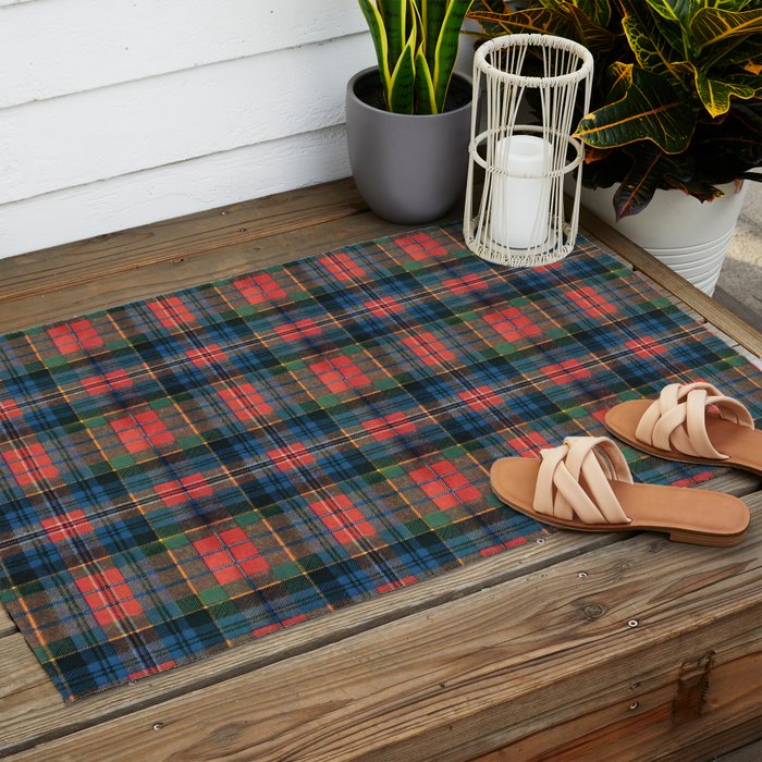 Bold Macpherson Tartan Pattern Outdoor Rug Gallery Image 2