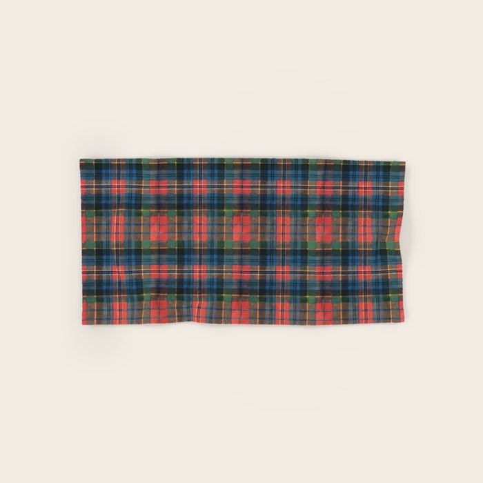 Bold Macpherson Tartan Pattern Bath Towel Gallery Image 1