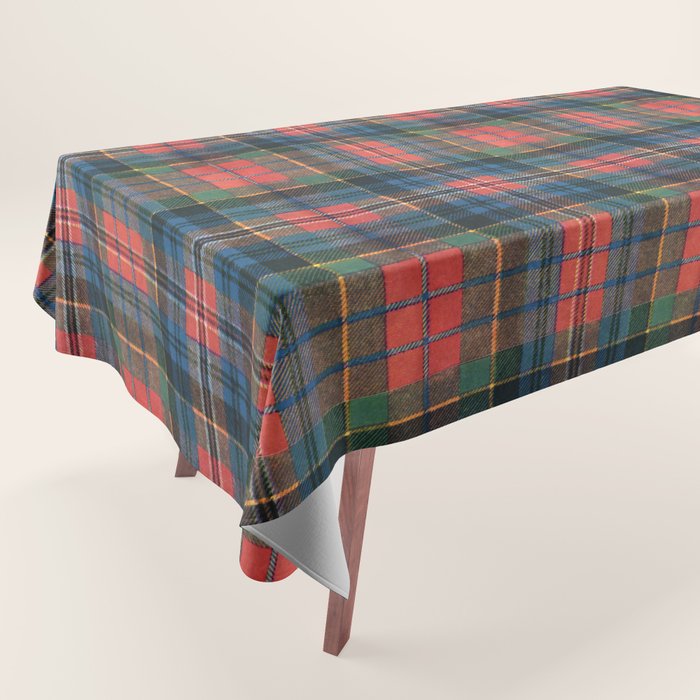 Bold Macpherson Tartan Pattern Tablecloth Gallery Image 1