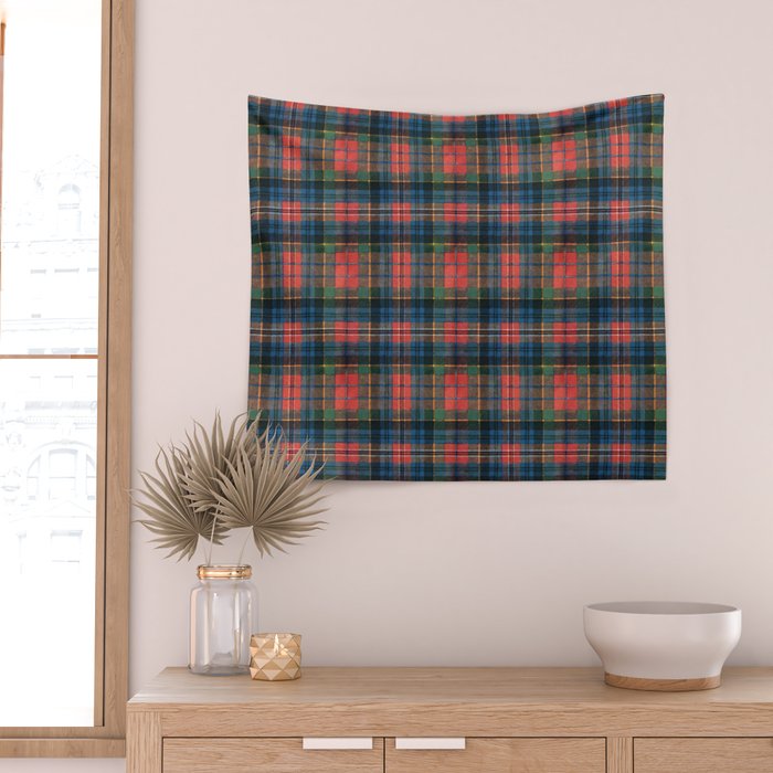 Bold Macpherson Tartan Pattern Wall Tapestry Gallery Image 2