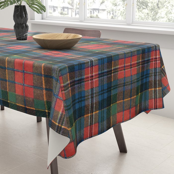 Bold Macpherson Tartan Pattern Tablecloth Gallery Image 3