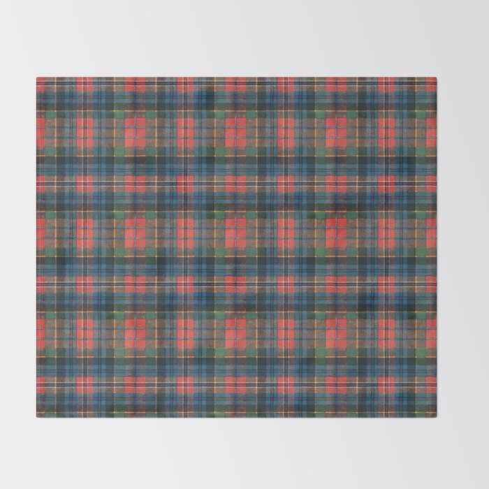 Bold Macpherson Tartan Pattern Throw Blanket Gallery Image 2