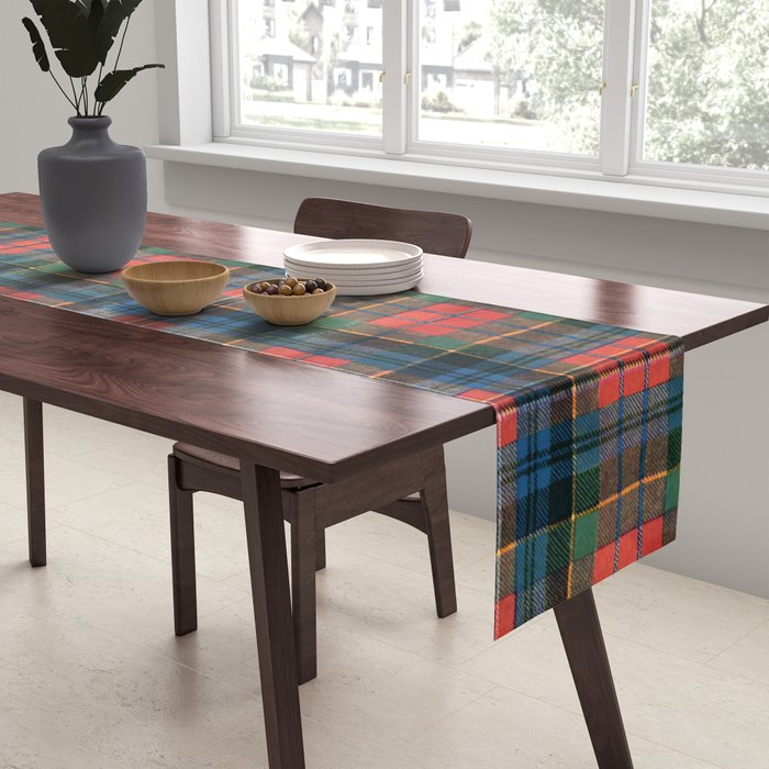 Bold Macpherson Tartan Pattern Table Runner Gallery Image 2