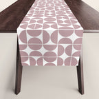 Mid Century Modern Geometric 04 Dusty Pink Table Runner Gallery Image 1