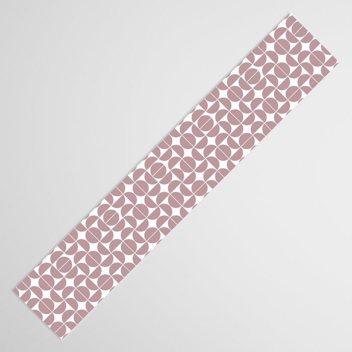 Mid Century Modern Geometric 04 Dusty Pink Table Runner Gallery Image 3