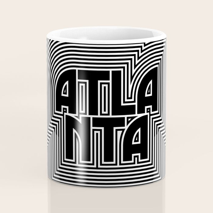 Atlanta City Text Pattern USA Coffee Mug Gallery Image 4