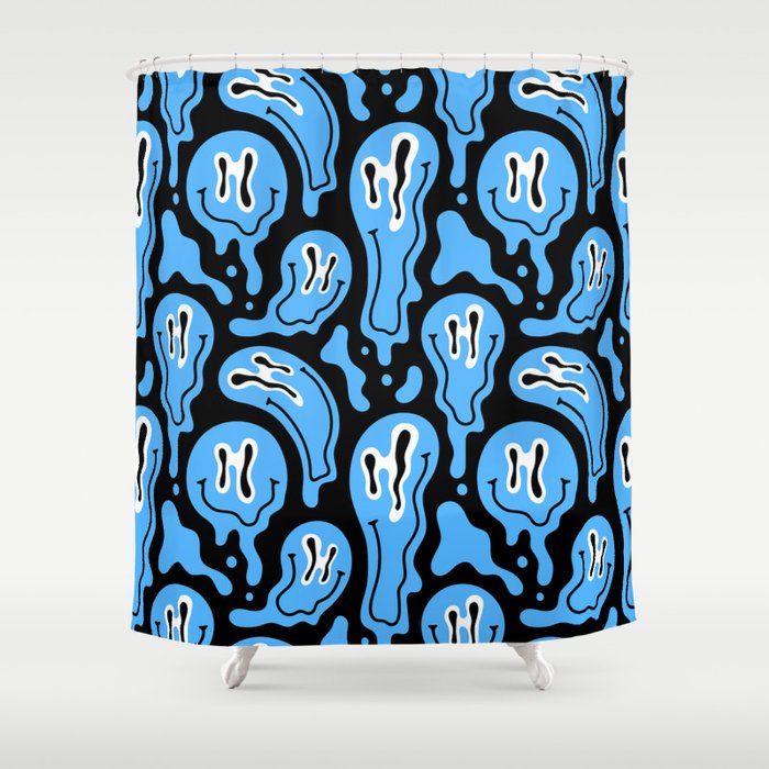 Funny smiling face pattern Shower Curtain Gallery Image 1