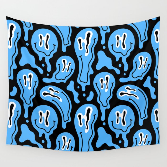 Funny smiling face pattern Wall Tapestry Gallery Image 4
