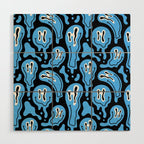 Funny smiling face pattern Wood Wall Art Gallery Image 1