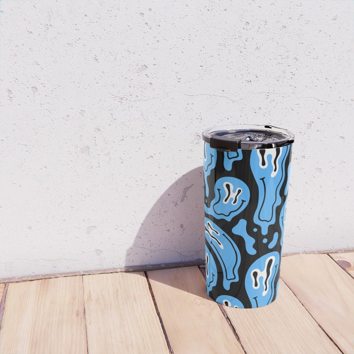 Funny smiling face pattern Travel Mug Gallery Image 4