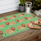 Father and Baby Lion Outdoor Rug Gallery Image 2