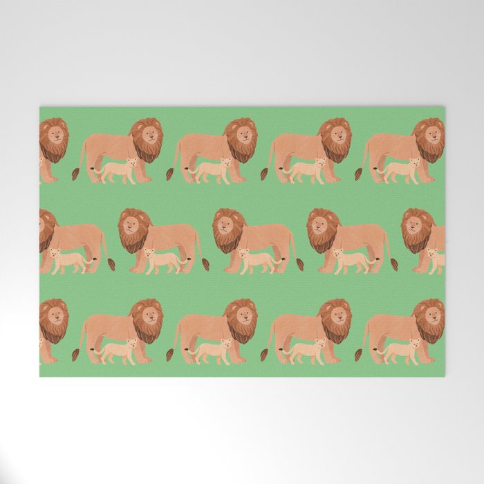 Father and Baby Lion Welcome Mat Gallery Image 1