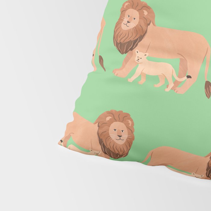 Father and Baby Lion Pillow Sham Gallery Image 4