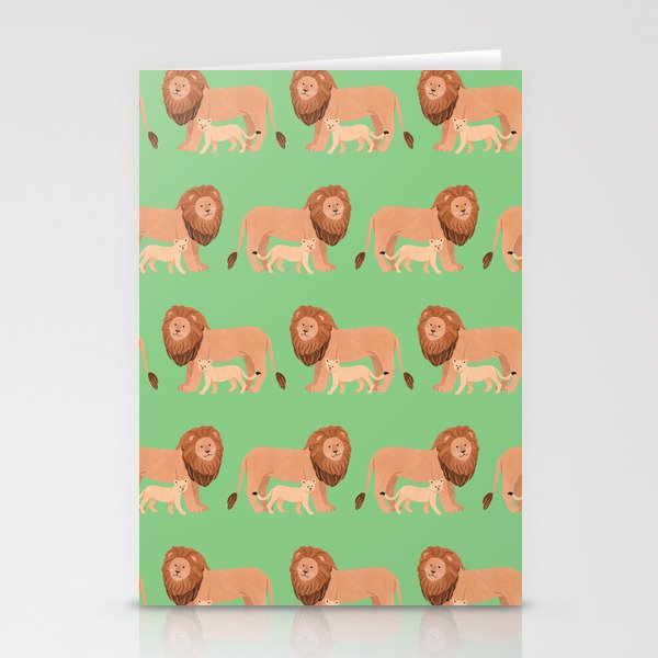 Father and Baby Lion Stationery Card Gallery Image 1