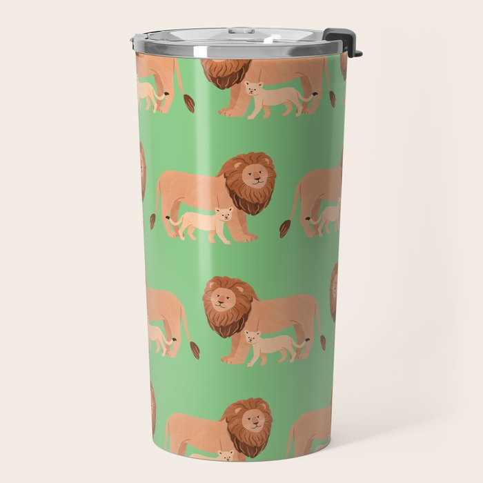 Father and Baby Lion Travel Mug Gallery Image 2