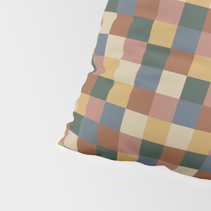 Bold Retro Checks Pattern - Small XI Pillow Sham Gallery Image 4