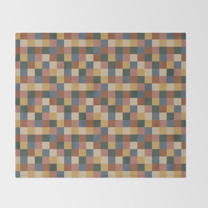 Bold Retro Checks Pattern - Small XI Throw Blanket Gallery Image 2