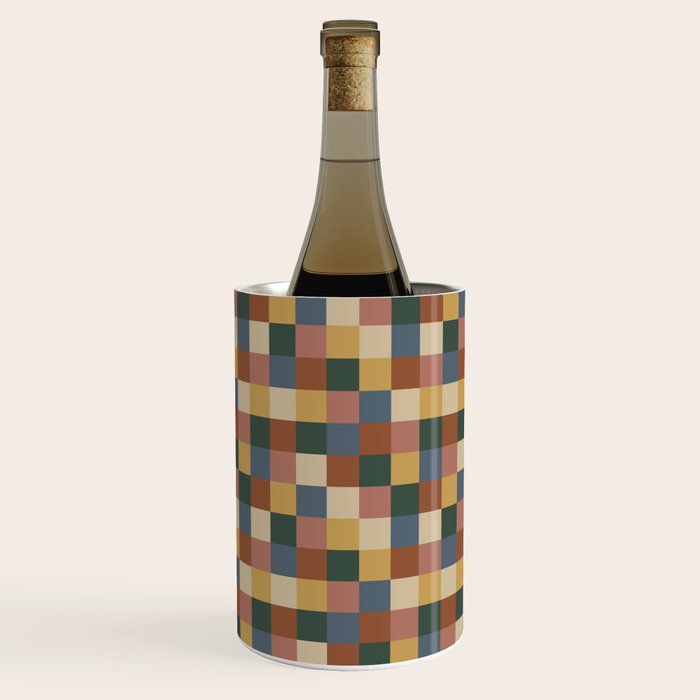 Bold Retro Checks Pattern - Small XI Wine Chiller Gallery Image 3