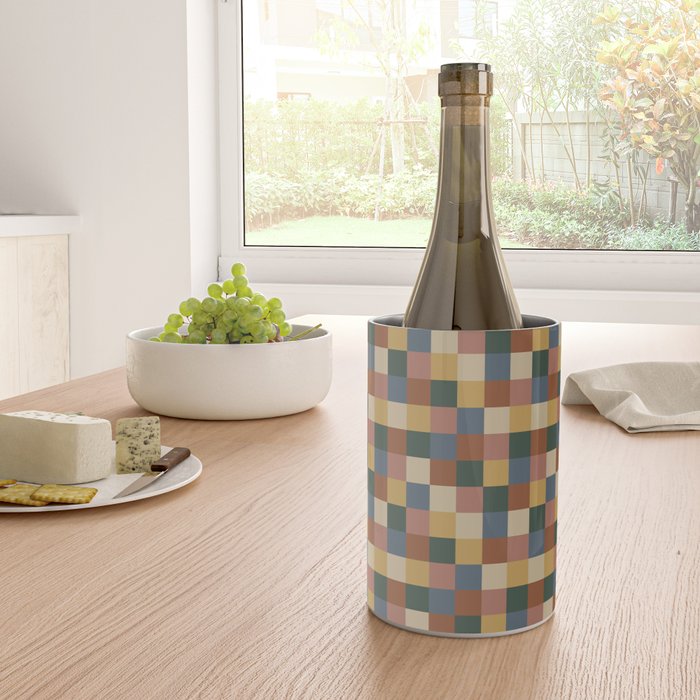 Bold Retro Checks Pattern - Small XI Wine Chiller Gallery Image 4