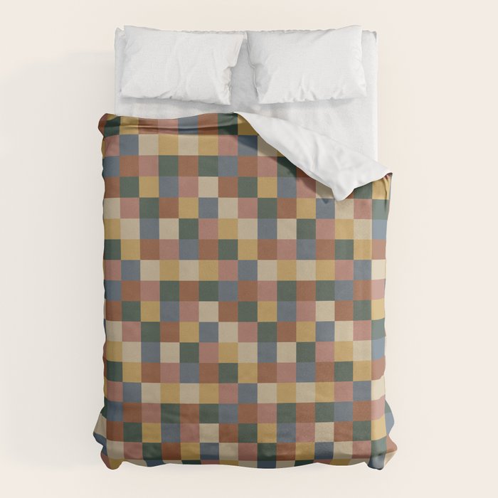 Bold Retro Checks Pattern - Small XI Duvet Cover Gallery Image 1