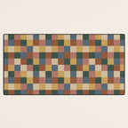 Bold Retro Checks Pattern - Small XI Desk Mat Gallery Image 3