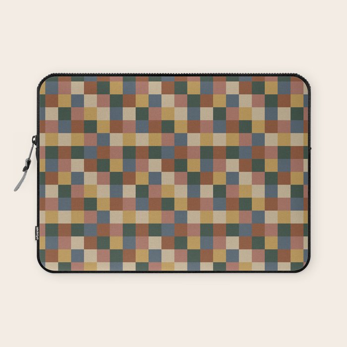 Bold Retro Checks Pattern - Small XI Laptop Sleeve Gallery Image 1