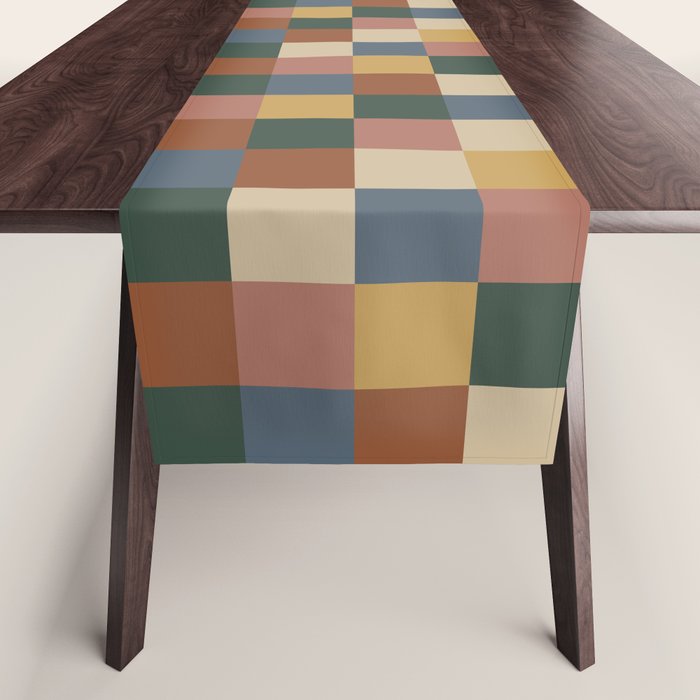 Bold Retro Checks Pattern - Small XI Table Runner Gallery Image 1