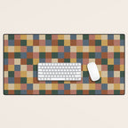 Bold Retro Checks Pattern - Small XI Desk Mat Gallery Image 1