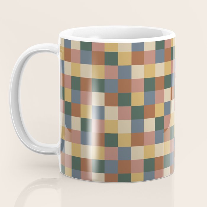 Bold Retro Checks Pattern - Small XI Coffee Mug Gallery Image 3