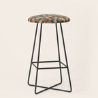 Bold Retro Checks Pattern - Small XI Stool Gallery Image 1