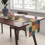 Bold Retro Checks Pattern - Small XI Table Runner Gallery Image 2