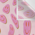 70s retro pink smiles pattern  Wall Tapestry Gallery Image 3