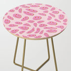 70s retro pink smiles pattern  Side Table Gallery Image 2