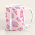 70s retro pink smiles pattern  Coffee Mug Gallery Image 1