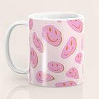 70s retro pink smiles pattern  Coffee Mug Gallery Image 3