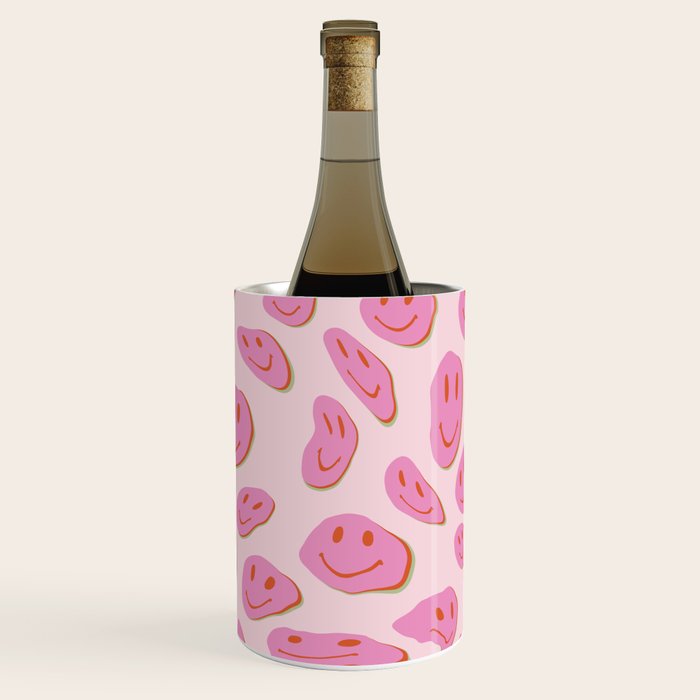 70s retro pink smiles pattern  Wine Chiller Gallery Image 3