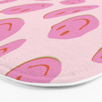 70s retro pink smiles pattern  Bath Mat Gallery Image 3
