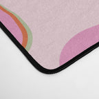 70s retro pink smiles pattern  Desk Mat Gallery Image 4