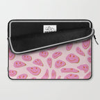 70s retro pink smiles pattern  Laptop Sleeve Gallery Image 2