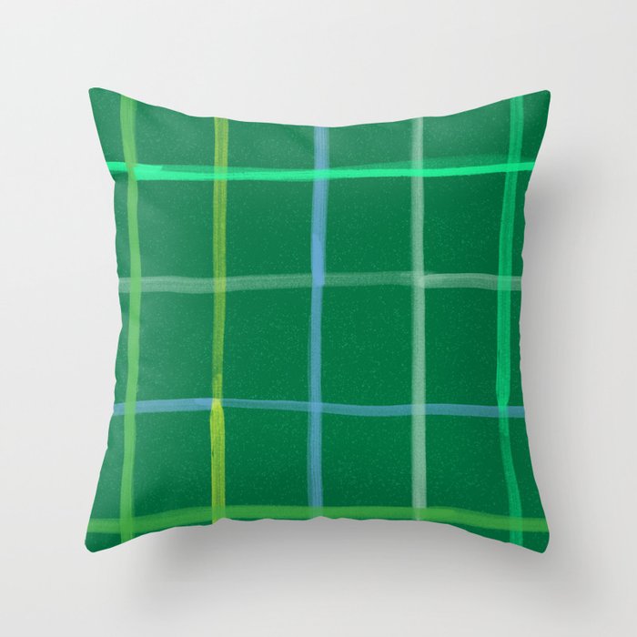 Abstract Tennis Net Pattern in Grass Green Throw Pillow Gallery Image 6