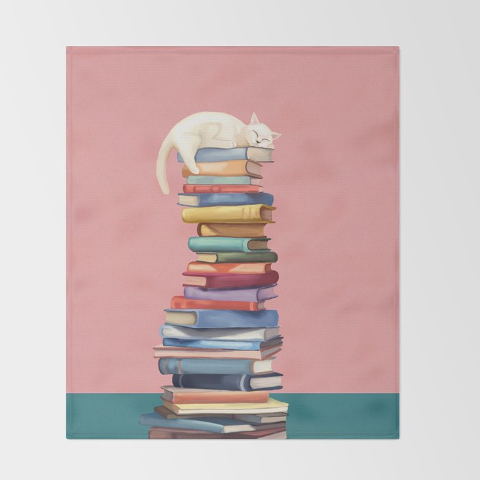 Where the Cat Dreams Throw Blanket Gallery Image 2