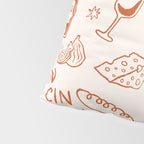 Fancy Dinner. Cheese and Wine Pillow Sham Gallery Image 4