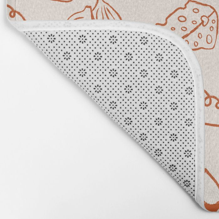 Fancy Dinner. Cheese and Wine Bath Mat Gallery Image 2