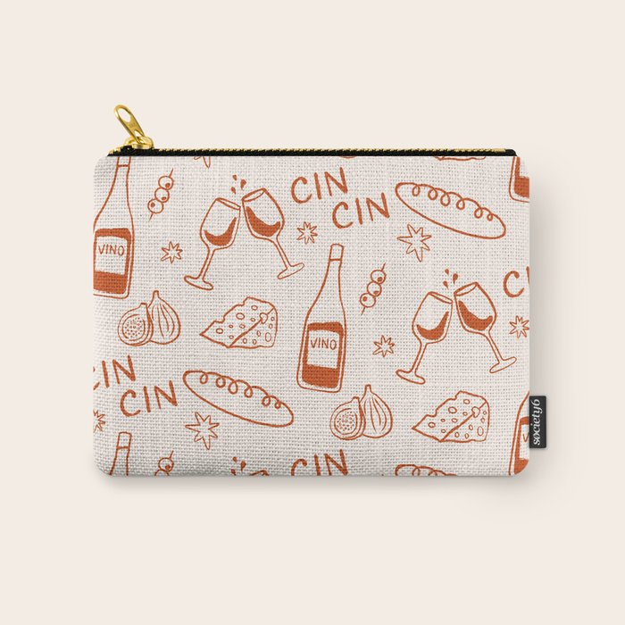Fancy Dinner. Cheese and Wine Carry All Pouch Gallery Image 1